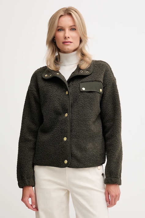 Barbour bluza MABEL damska kolor zielony gładka LOL0646