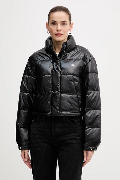 Calvin Klein Jeans kurtka kolor czarny zimowa LV047D504G