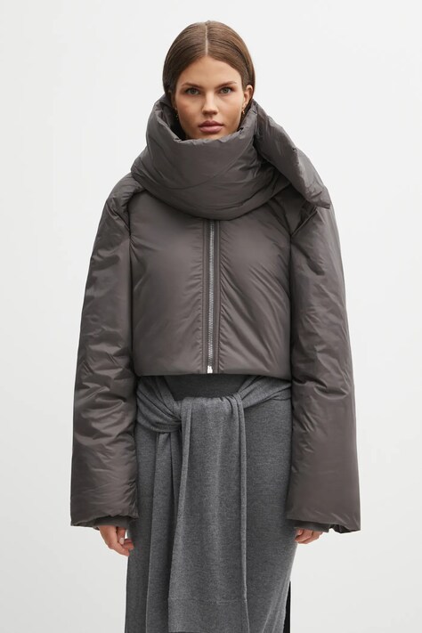 Bunda Rick Owens DRKSHDW Convertible hnedá farba, zimná, DS02E7727.NP
