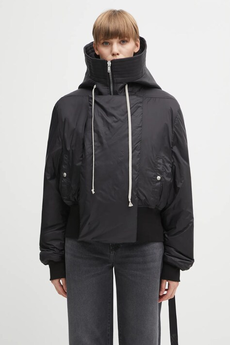 Rick Owens DRKSHDW kurtka Cropped Alice Parka kolor czarny zimowa oversize DS02E7731.NP