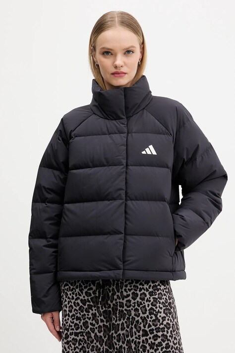 adidas kurtka puchowa Helionic kolor czarny zimowa oversize JN2087