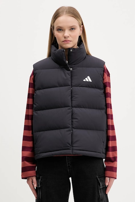 Páperová vesta adidas Helionic čierna farba, zimná, JN2090