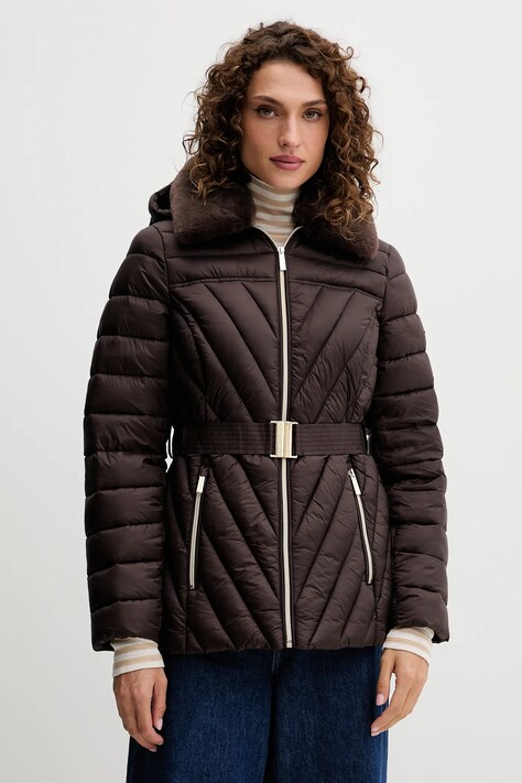 MICHAEL Michael Kors geacă culoarea maro, de tranziție, 77A6945M42