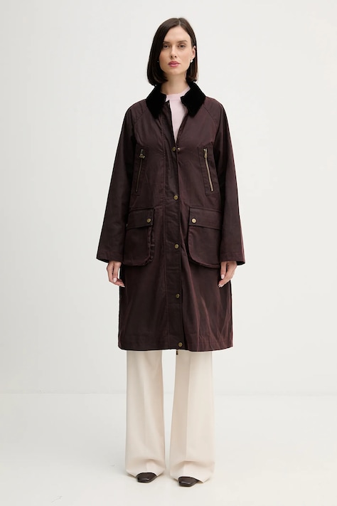 Hoss Intropia kurtka kolor bordowy przejściowa oversize 5452470