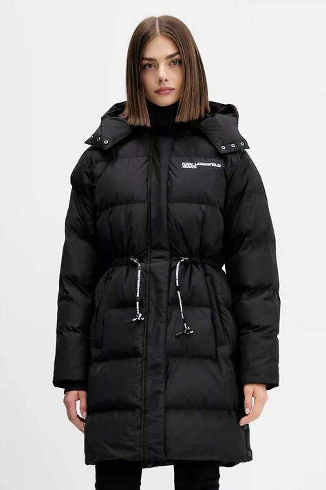 Karl Lagerfeld Jeans parka kolor czarny zimowa A4W15023
