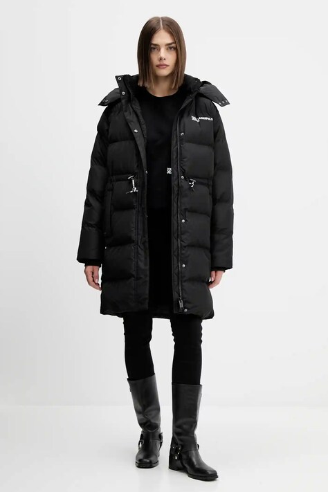 Karl Lagerfeld Jeans parka kolor czarny zimowa A4W15023