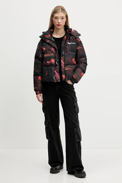 Karl Lagerfeld Jeans geacă culoarea negru, de iarnă, oversize, A4W15025