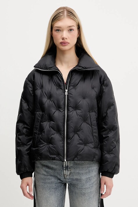 HUGO geacă culoarea negru, de iarnă, oversize, 50547205