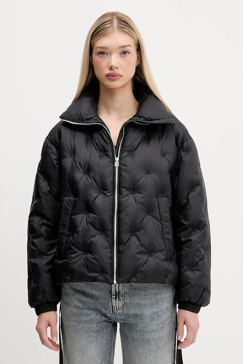 Bunda HUGO černá barva, zimní, oversize, 50547205
