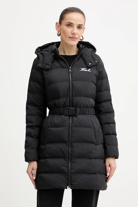 Karl Lagerfeld geacă culoarea negru, de iarnă, A1W15047