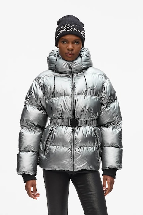 Куртка Karl Lagerfeld колір срібний зимова A4W15066