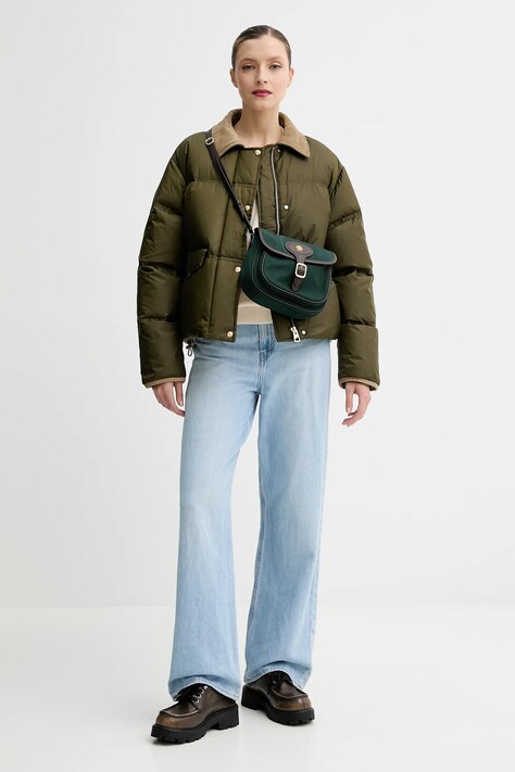 Пуховая куртка Marc O'Polo цвет зелёный зимняя oversize 509111970099
