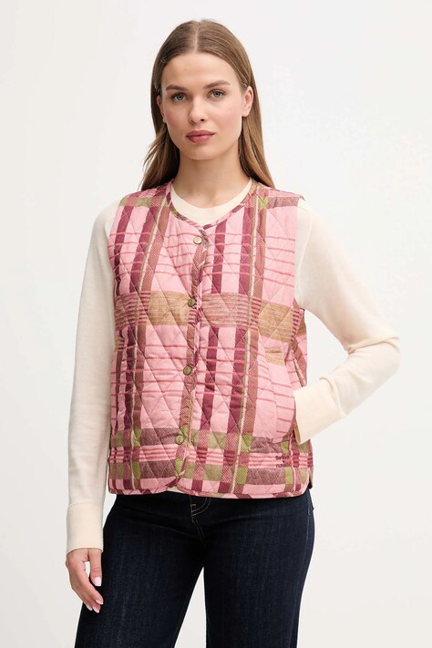 Barbour bezrękawnik x Farm Rio kolor różowy przejściowy LLI0024