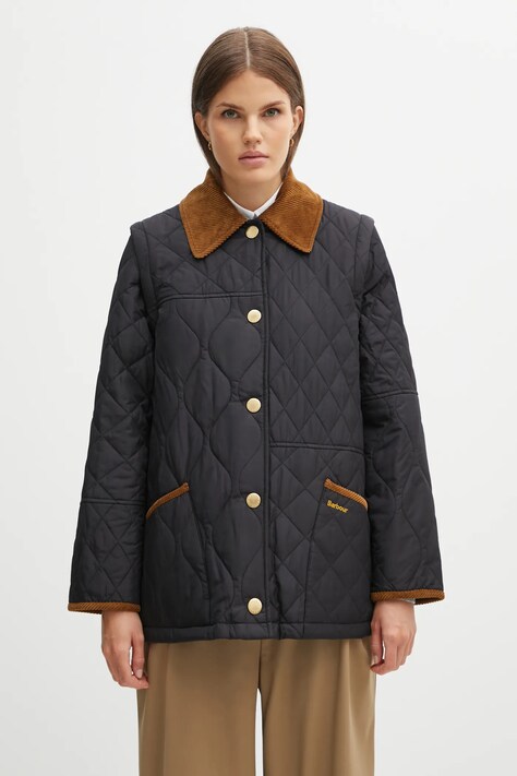 Яке Barbour Lorrie Quilted Jacket в черно преходен модел LQU1834BK11