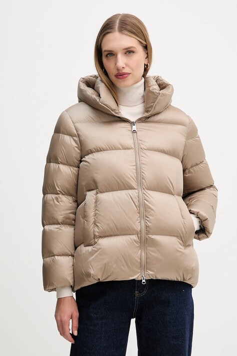 Hetrego geacă de puf ARINA culoarea maro, de iarna, oversize, 8P600