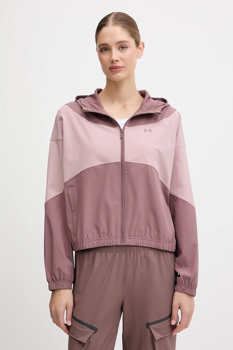 Куртка Under Armour Rival Woven колір коричневий демісезонна 6004849