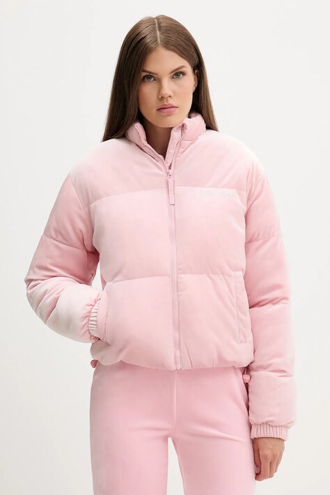 Juicy Couture kurtka kolor różowy przejściowa oversize JCOIJ224556