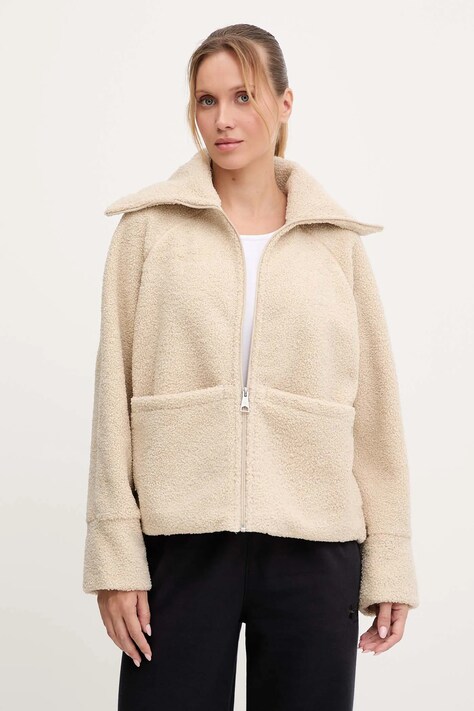 Casall bluza damska kolor beżowy gładka 25200