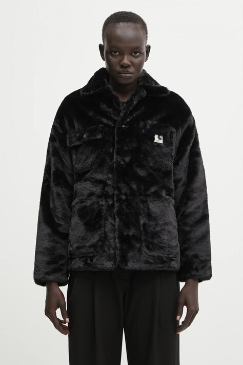 Carhartt WIP kurtka W' Olney Michigan Coat kolor czarny przejściowa oversize I035320.89XX