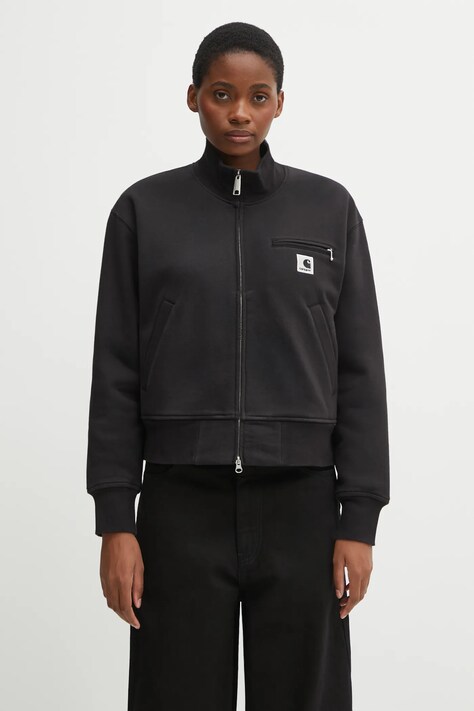 Carhartt WIP bluza W' Detroit Sweat Jacket damska kolor czarny gładka I035703.8906