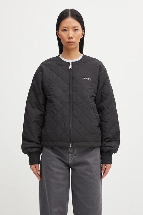 Carhartt WIP kurtka W' Elma Liner kolor czarny przejściowa oversize I035376.0D2XX