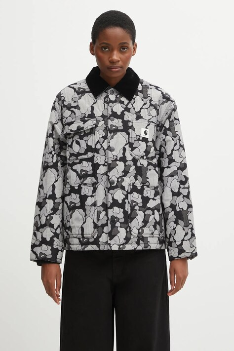 Carhartt WIP kurtka W' Tapestry Chore Coat kolor szary przejściowa oversize I035315.3CIXX