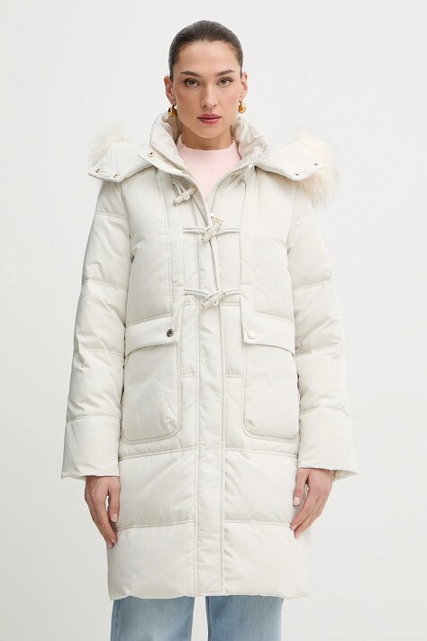 Morgan kurtka puchowa kolor beżowy zimowa GMATIL