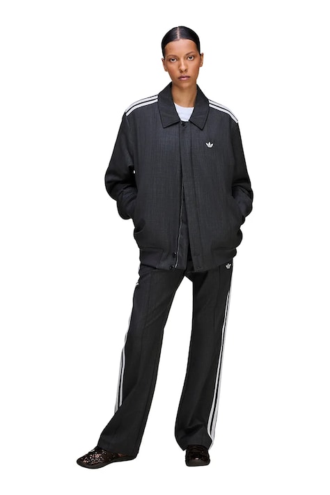 Bunda s příměsí vlny adidas Originals Wb Wool Blouson šedá barva, KB2315