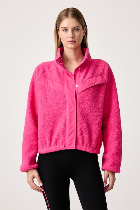 P.E Nation Bluza rozpinana damska polarowa Shelter Sherpa różowa 251J095