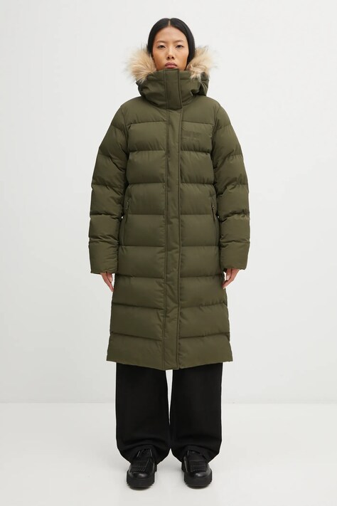 Helly Hansen kurtka W ARIA LONG PARKA kolor zielony zimowa 54512