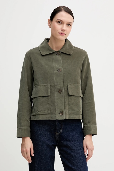 Πουκάμισο κοτλέ United Colors of Benetton χρώμα: πράσινο, 294BDN091