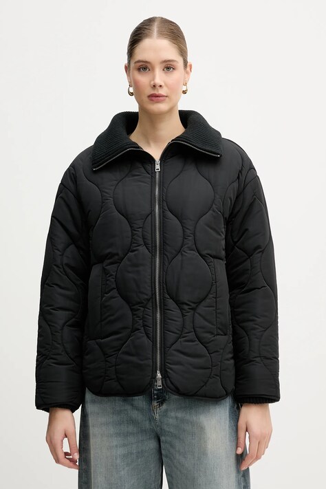 United Colors of Benetton kurtka kolor czarny zimowa 2R1VDN08J
