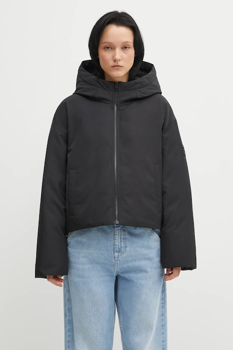 Maison Kitsuné kurtka puchowa Hooded Puffer kolor czarny zimowa PW02208WQ4063