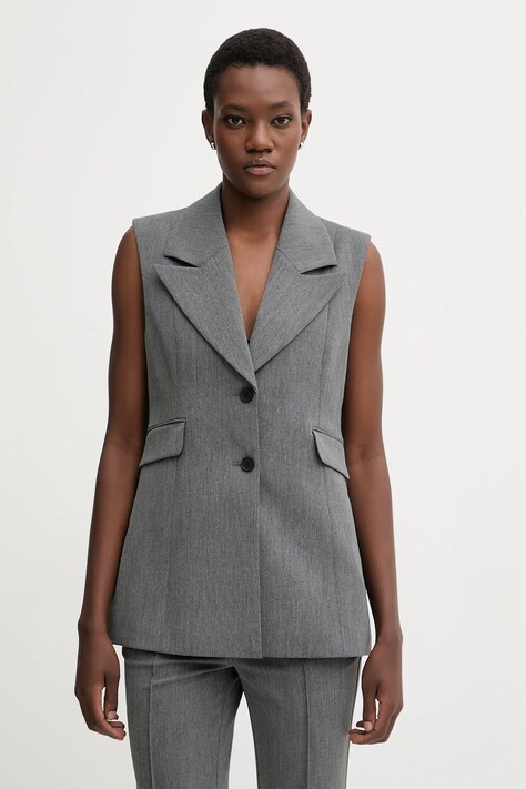 Γιλέκο AllSaints ASTRA χρώμα: γκρι, W043QD