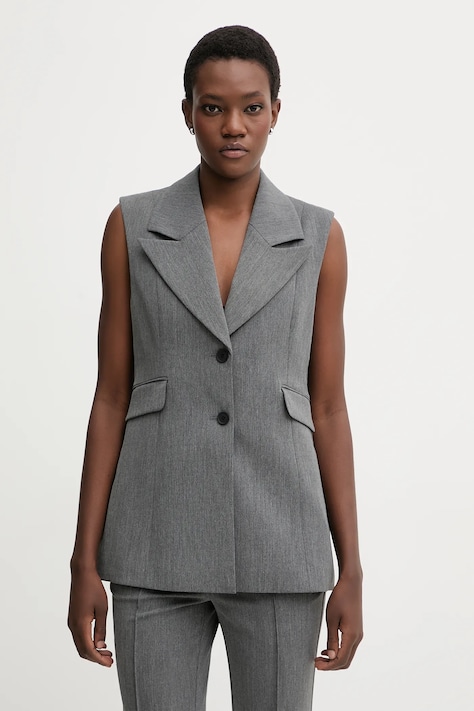 Γιλέκο AllSaints ASTRA χρώμα: γκρι, W043QD