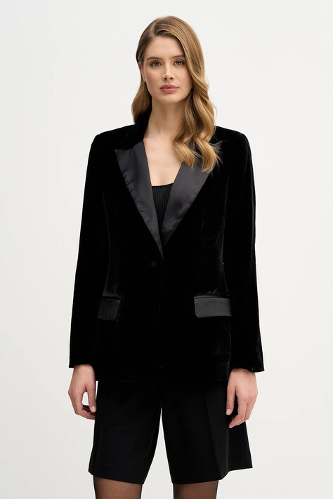 Pedro del Hierro marynarka kolor czarny jednorzędowa gładka