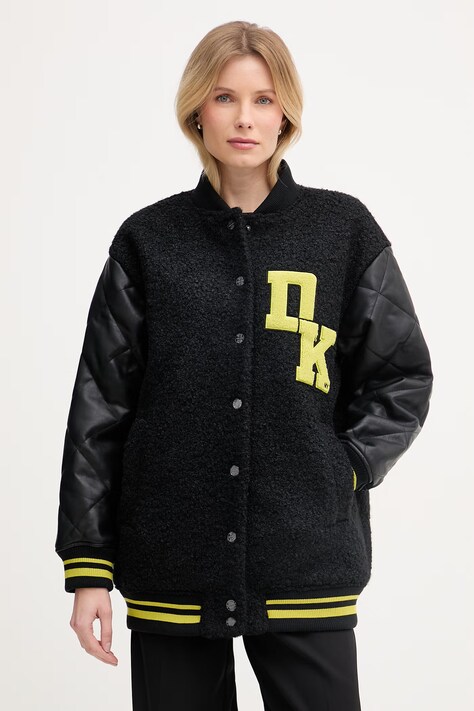 DKNY kurtka varsity damska czarna P5HJ7CLD