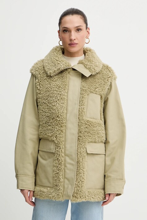 Marc O'Polo kurtka kolor zielony przejściowa 5000006625