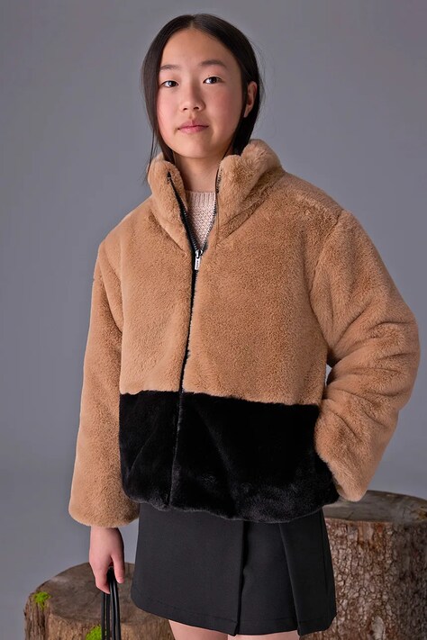 Dětská bunda Mayoral hnědá barva, 7429