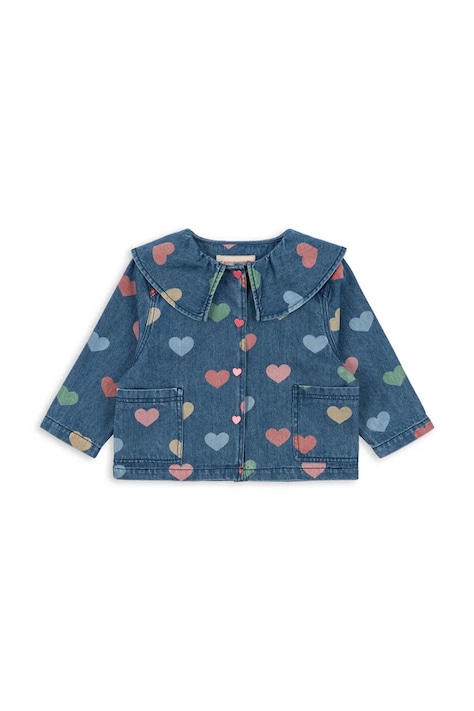 Dětská riflová bunda Konges Sløjd MAGOT DENIM SHIRT GOTS tmavomodrá barva, KS103883