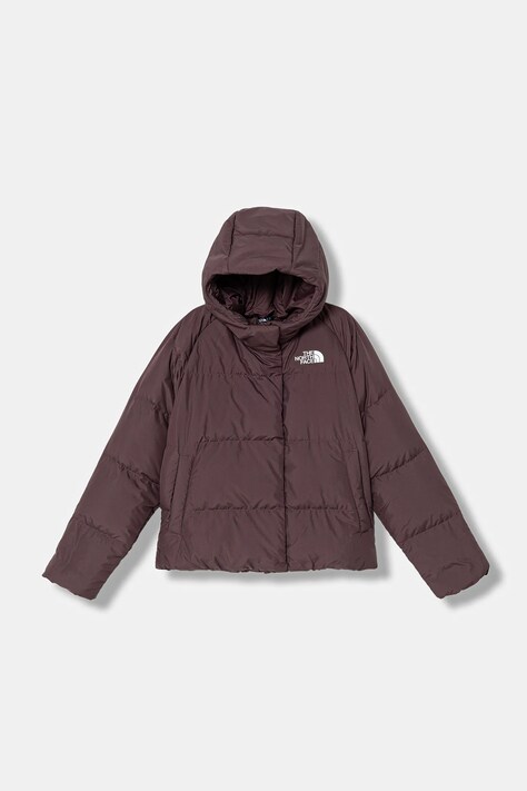 The North Face kurtka puchowa dziecięca G NORTH DOWN HOODED JACKET kolor fioletowy NF0A88UDBQ71