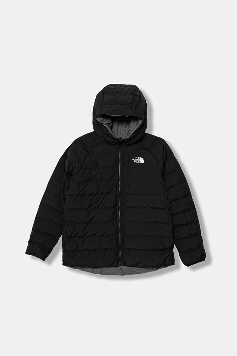 Αναστρέψιμο παιδικό μπουφάν The North Face G REVERSIBLE PERRITO HOODED JACKET χρώμα: μαύρο, NF0A88UEWOO1