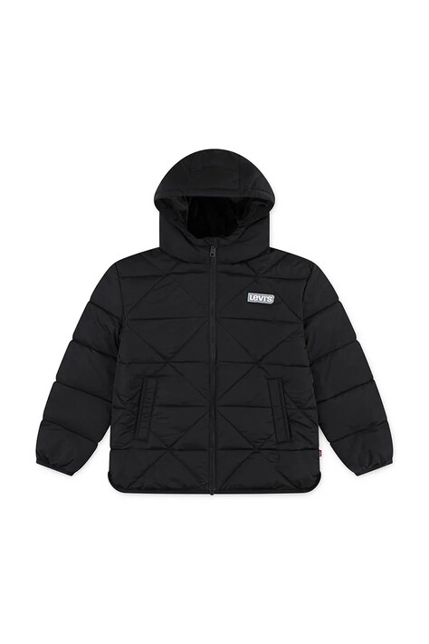 Dječja jakna Levi's A LINE MDWT PUFFER boja: crna, 3EN638