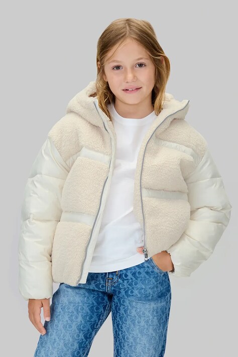 Дитяча куртка Calvin Klein Jeans колір бежевий IG0IG03022