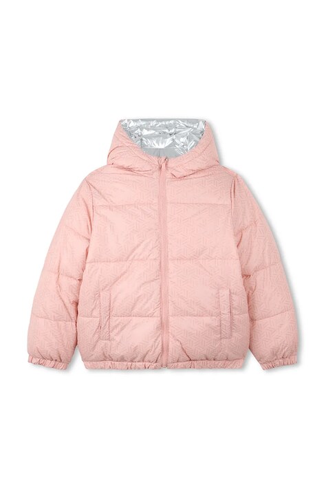Kenzo Kids kurtka dwustronna dziecięca kolor różowy K61305