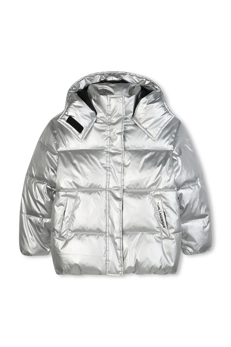 Karl Lagerfeld giacca per bambini colore argento Z30602