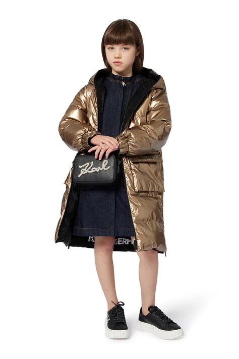 Karl Lagerfeld giacca reversibile per bambini colore oro Z30603