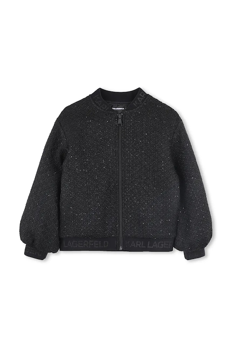 Karl Lagerfeld geacă bomber pentru copii culoarea negru, Z30605