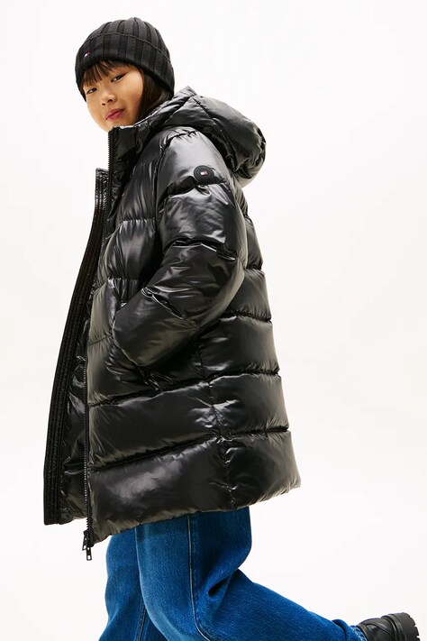 Tommy Hilfiger kurtka dziecięca kolor czarny KG0KG08761