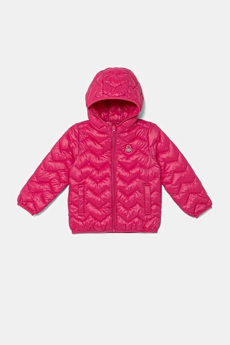 United Colors of Benetton geacă copii culoarea roz, 21INGN02Z